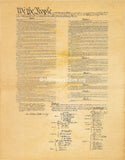 Constitution of the United States 1787 - 12" x 18" Parchment Poster