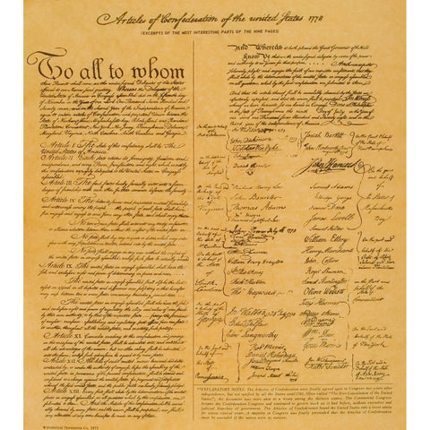 Articles of Confederation of the United States - 1778
