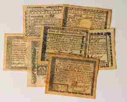 Colonial Era Replica Currency Set B