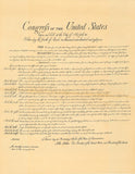 Original Bill of Rights Replica -  14" x 16" Parchment Poster