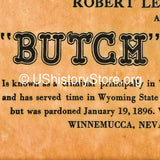 Butch Cassidy $4,000 Reward Wanted Poster 1900