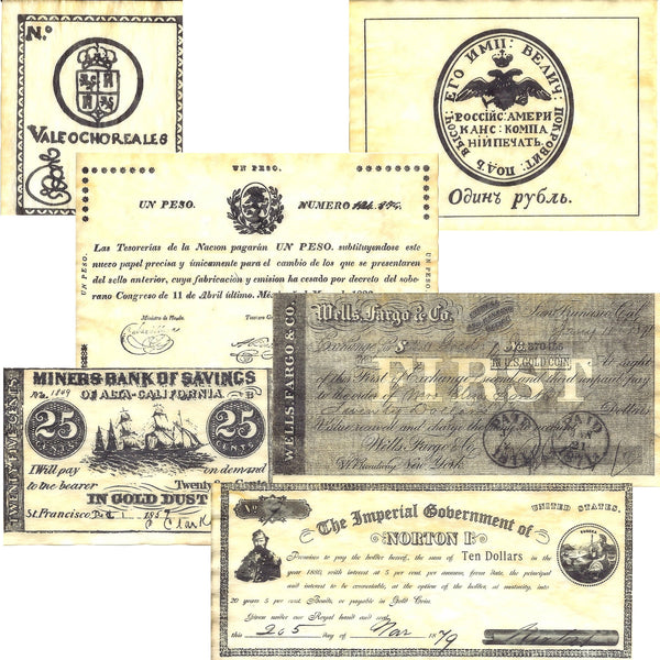 California Replica Currency 1782-1879