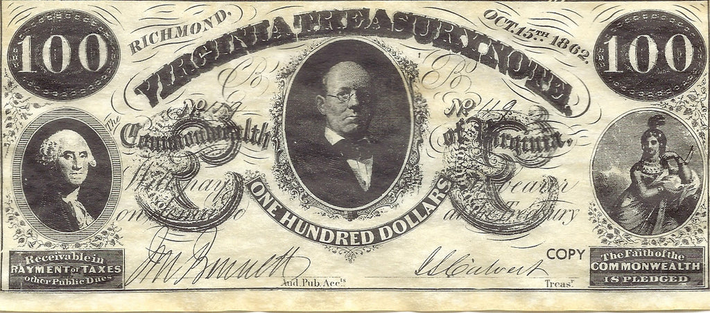 Confederate Arkansas currency, 1 dollar bills, types 30 and 34]. -  Confederate Paper Currency 