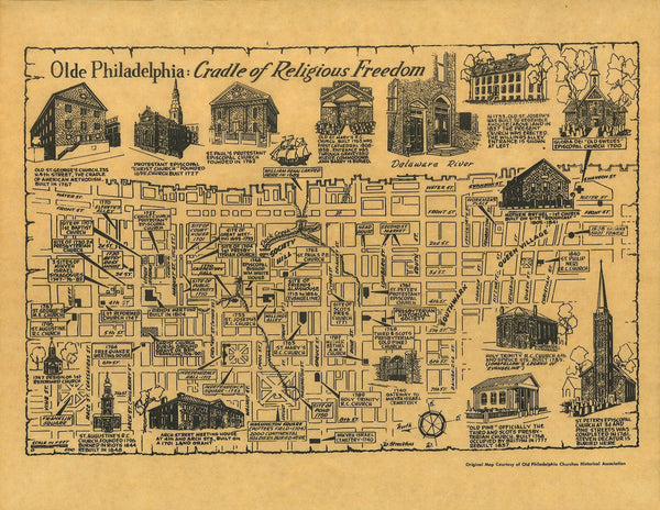 Cradle of Religious Freedom Map - Philadelphia Churches