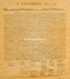 Declaration of Independence Replica - 14" x 16" Parchment Poster