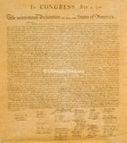 Declaration of Independence Replica - 14" x 16" Parchment Poster