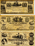 Florida Replica Currency 1832-1863