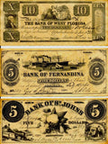 Florida Replica Currency 1832-1863