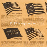 History of Famous American Flags Poster [Large Poster Size]