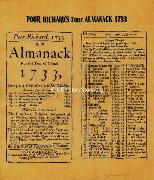 Benjamin Franklin - Poor Richard's Almanac