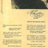 Benjamin Franklin - Portrait and Thoughts