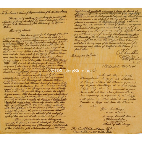 Benjamin Franklin - Petition Against Slavery 1790