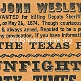 Gentleman Killer Wanted Poster 1874