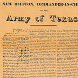 Proclamation of Sam Houston 1835