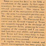 Proclamation of Sam Houston 1835