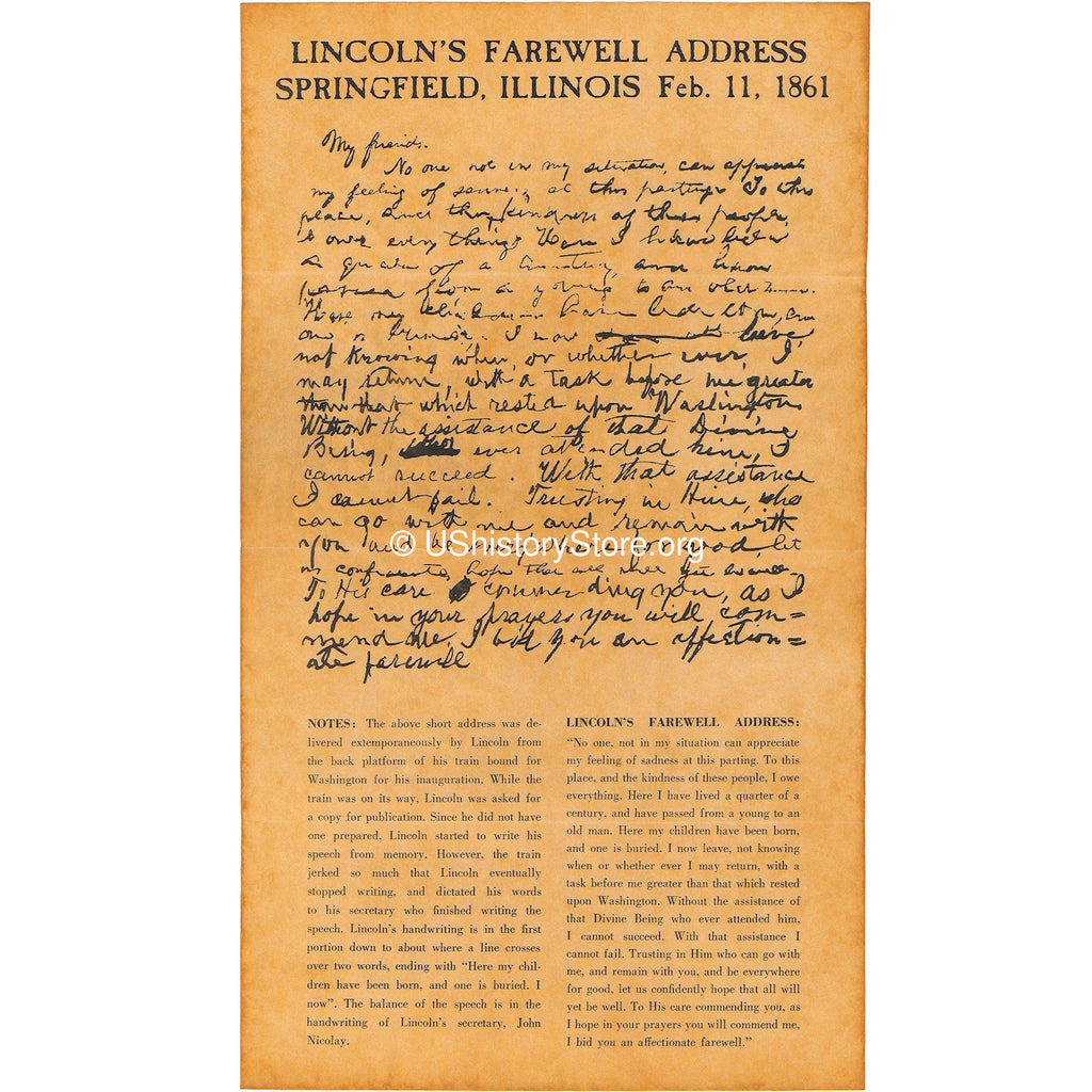 Abraham Lincoln - Farewell Address