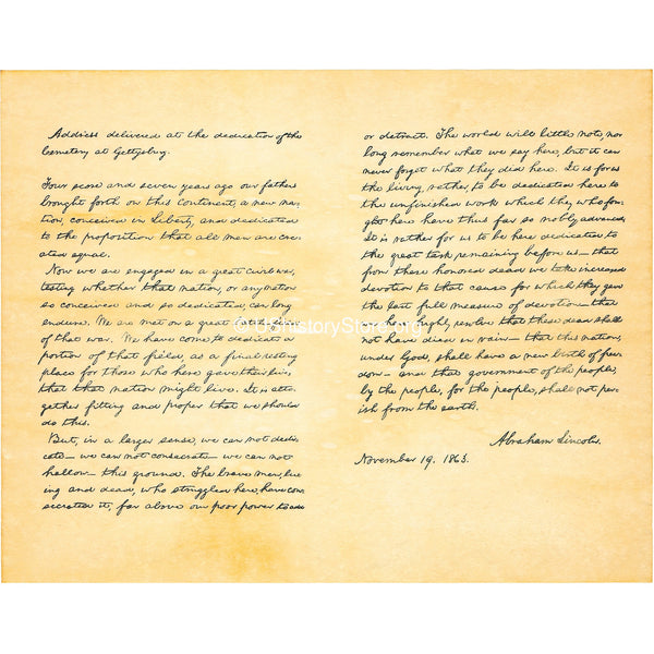 The Gettysburg Address by President Abraham Lincoln, 1863