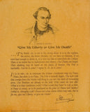 Patrick Henry - Give me Liberty Speech 1775 & picture