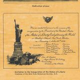 Statue of Liberty Deed & More 1884