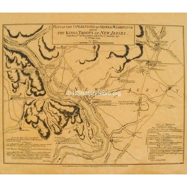 George Washington - Plan of Operations against the King's Troops in New Jersey