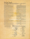 Constitution of the United States 1787 - Big 23" x 29" Parchment Poster