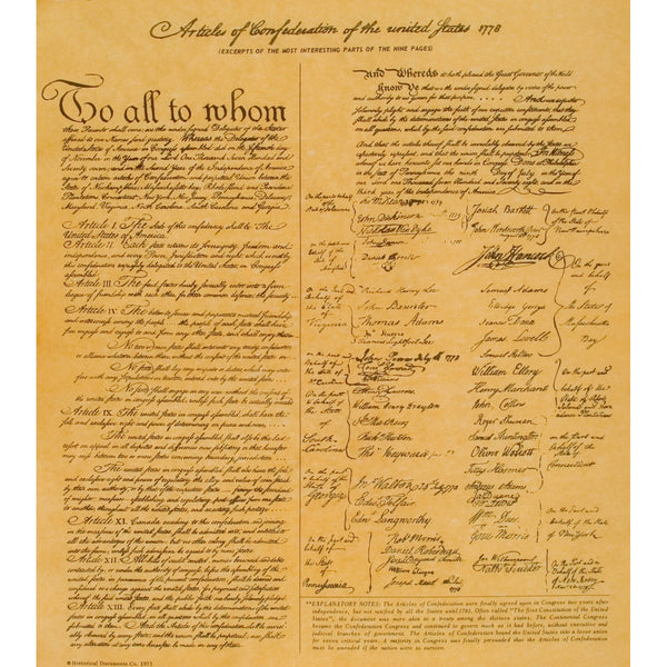 Articles of Confederation of the United States - 1778