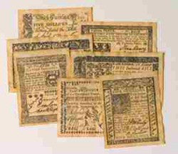 Colonial Era Replica Currency Set A