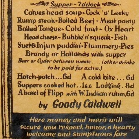 Typical Colonial Menu