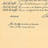 Original Bill of Rights Replica -  14" x 16" Parchment Poster