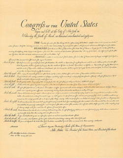 Constitution of the United States 1787 - Big 23 x 29 Parchment