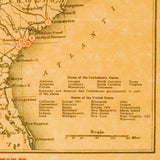 Civil War Battlefields Map Poster [large poster size]