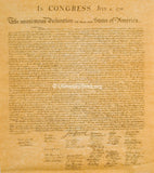 3 Large Poster Size Parchment Documents: Declaration of Independence, Constitution, Bill of Rights