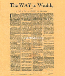 Benjamin Franklin - The Way to Wealth - Poster