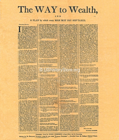 Benjamin Franklin - The Way to Wealth - Poster