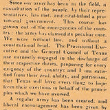 Proclamation of Sam Houston 1835