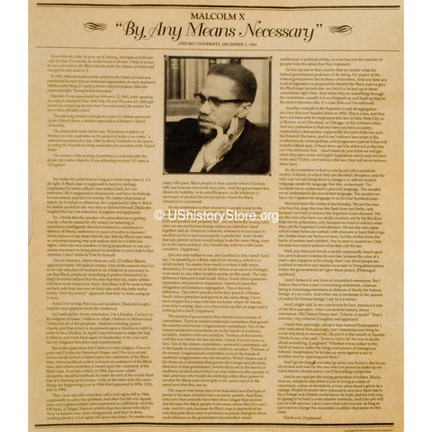 Malcolm X, "By Any Means Necessary" 1964