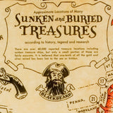 Pirate Treasure Map of Sunken and Buried Treasure [small poster size]