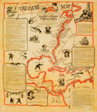 Pirate Treasure Map of Sunken and Buried Treasure [small poster size]