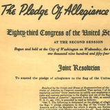 Pledge of Allegiance to the Flag 1954