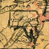 Revolutionary War Battlefields Map [small poster size]
