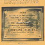 Statue of Liberty Deed & More 1884
