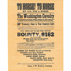 The Washington Cavalry Civil War Recruiting Poster (To Horse, To Horse)