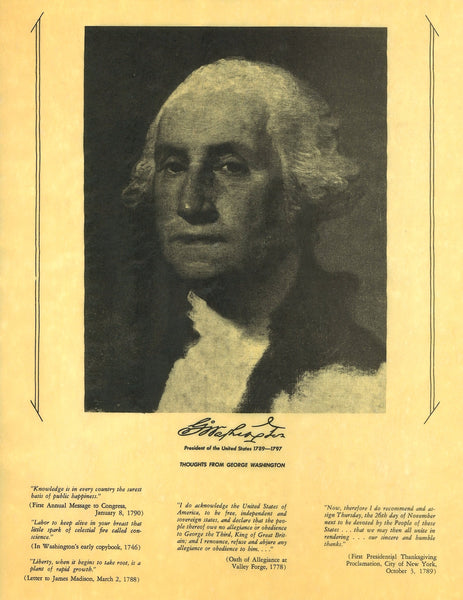 George Washington - Portrait and Thoughts
